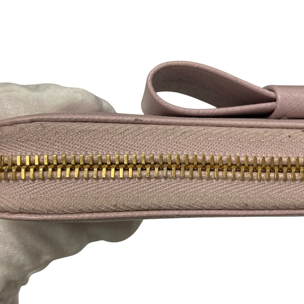 プラダ 1ML506 サフィアノレザー ラウンドファスナー ロングウォレット