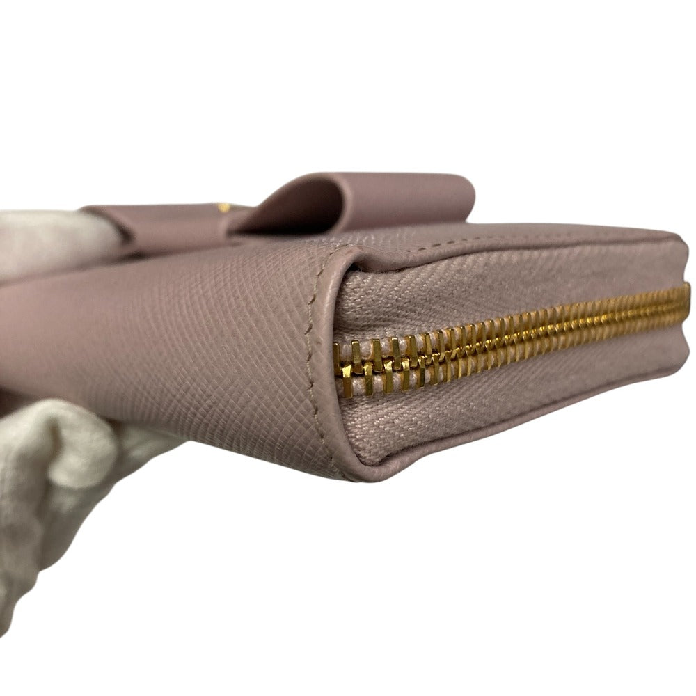 プラダ 1ML506 サフィアノレザー ラウンドファスナー ロングウォレット