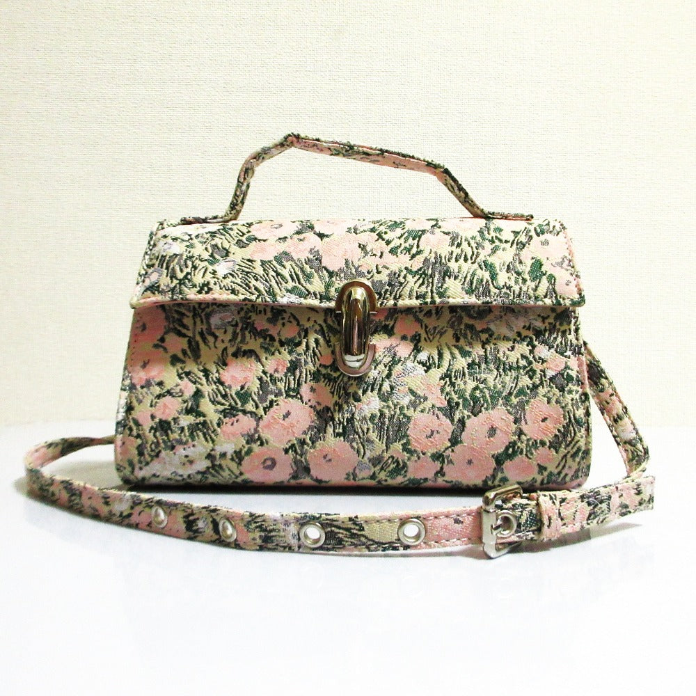 ツル バイ マリコ オイカワ Cadeau フラワージャガード 2wayショルダーバッグ