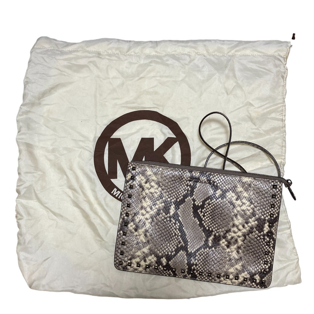 マイケルマイケルコース パイソンプリントショルダーバッグ