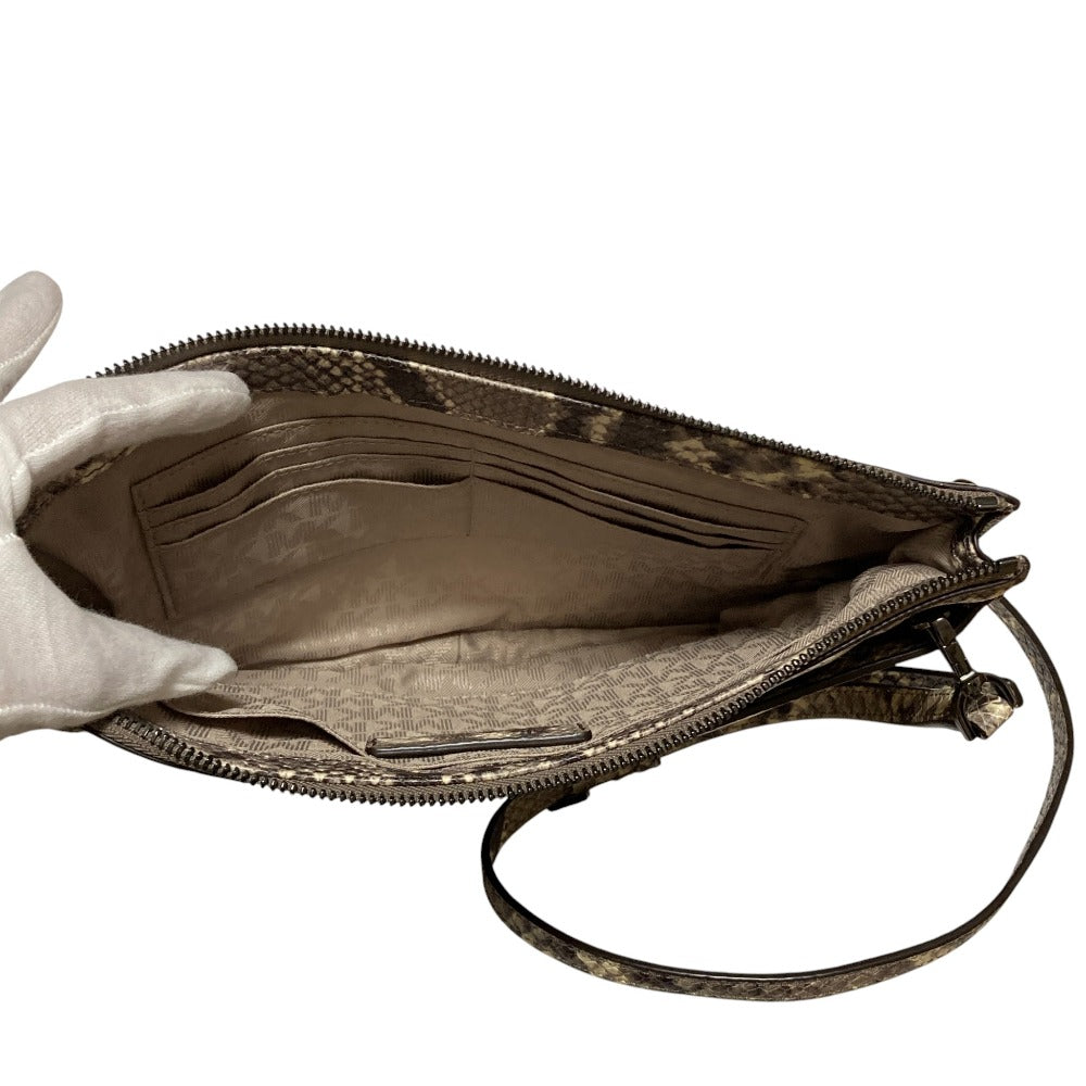 マイケルマイケルコース パイソンプリントショルダーバッグ