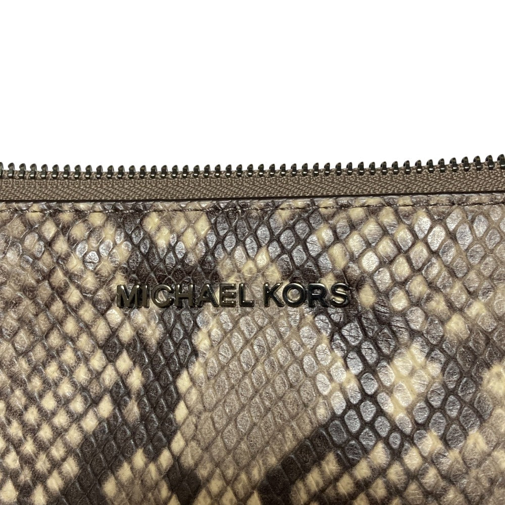 マイケルマイケルコース パイソンプリントショルダーバッグ