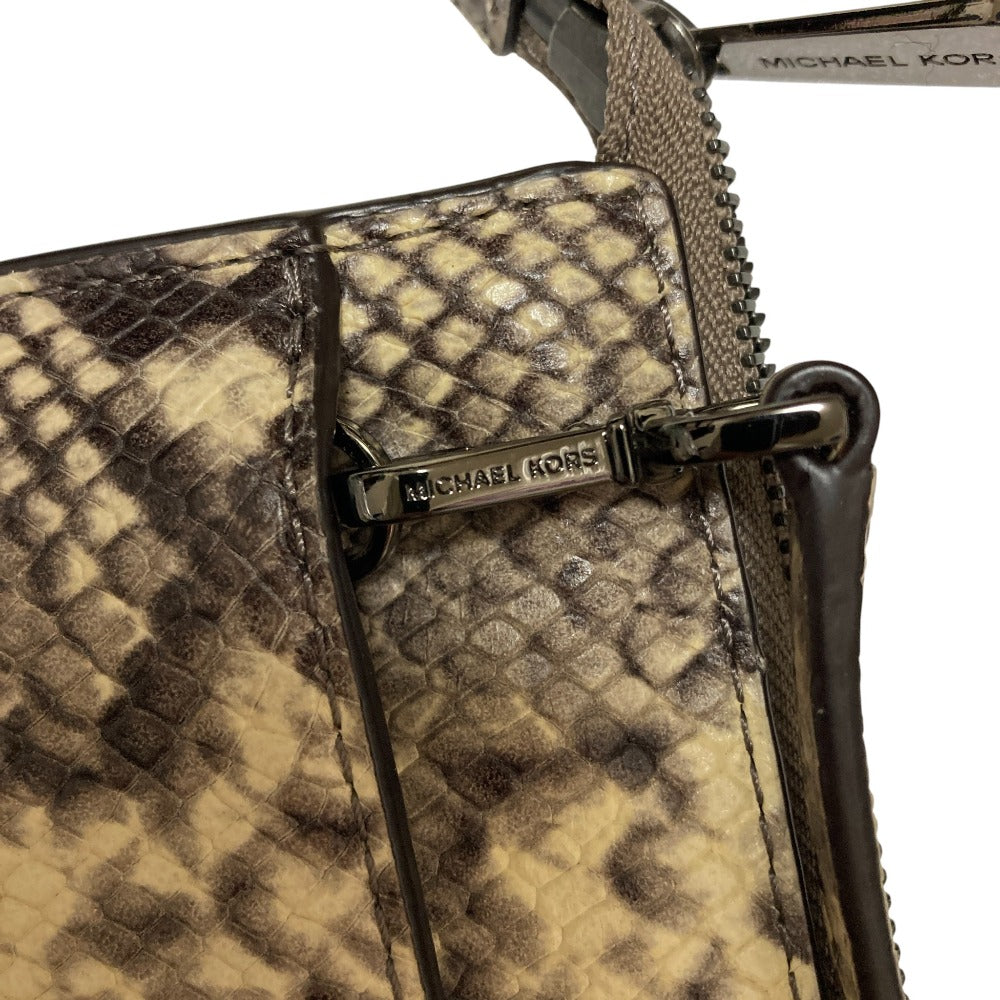 マイケルマイケルコース パイソンプリントショルダーバッグ