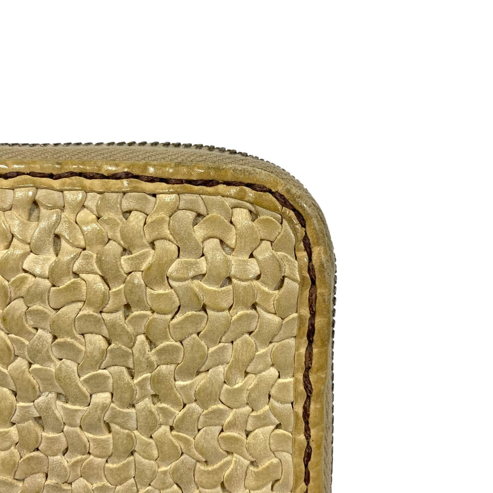 アンリークイール メッシュレザー ラウンドファスナー長財布