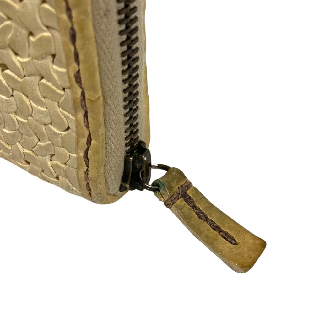 アンリークイール メッシュレザー ラウンドファスナー長財布