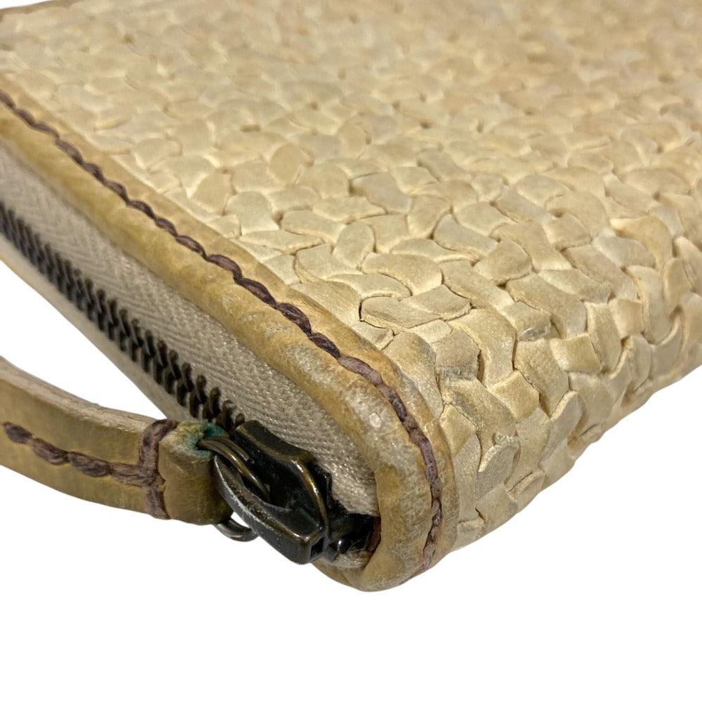 アンリークイール メッシュレザー ラウンドファスナー長財布