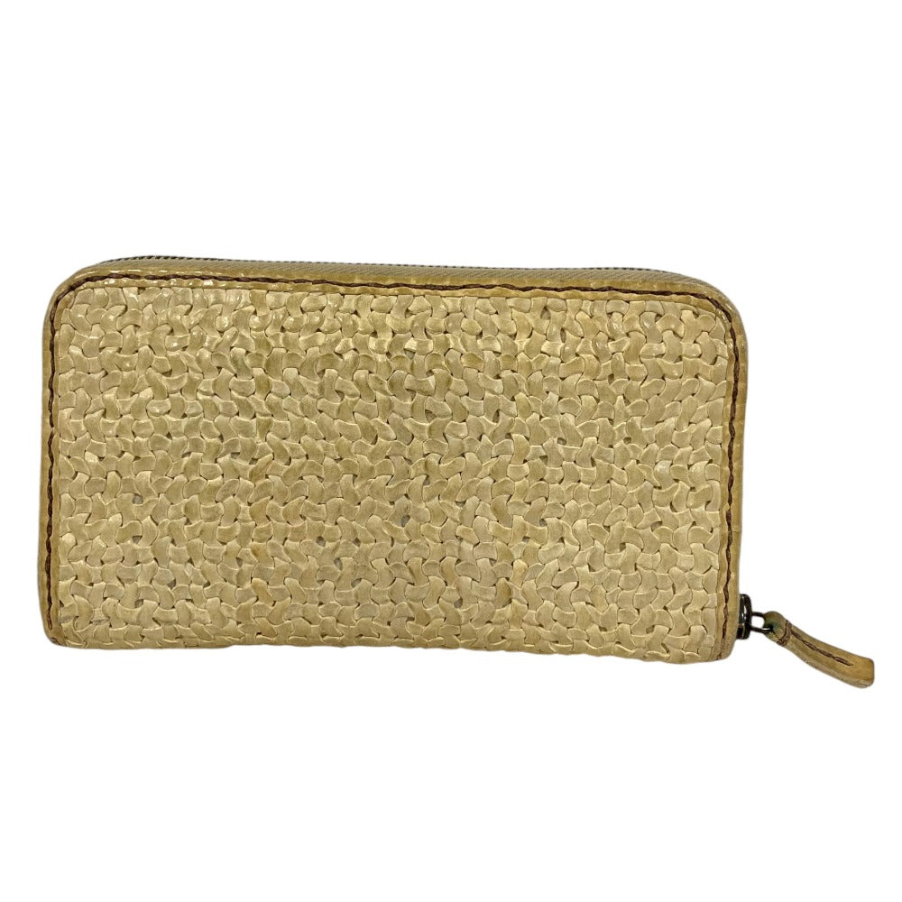 アンリークイール メッシュレザー ラウンドファスナー長財布