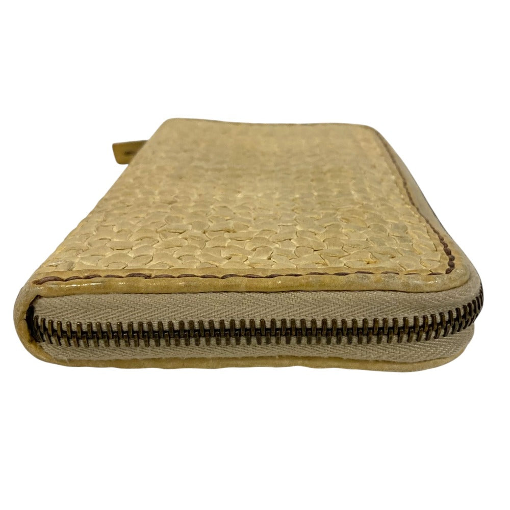 アンリークイール メッシュレザー ラウンドファスナー長財布