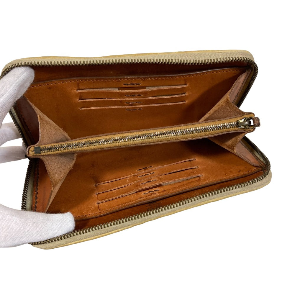 アンリークイール メッシュレザー ラウンドファスナー長財布