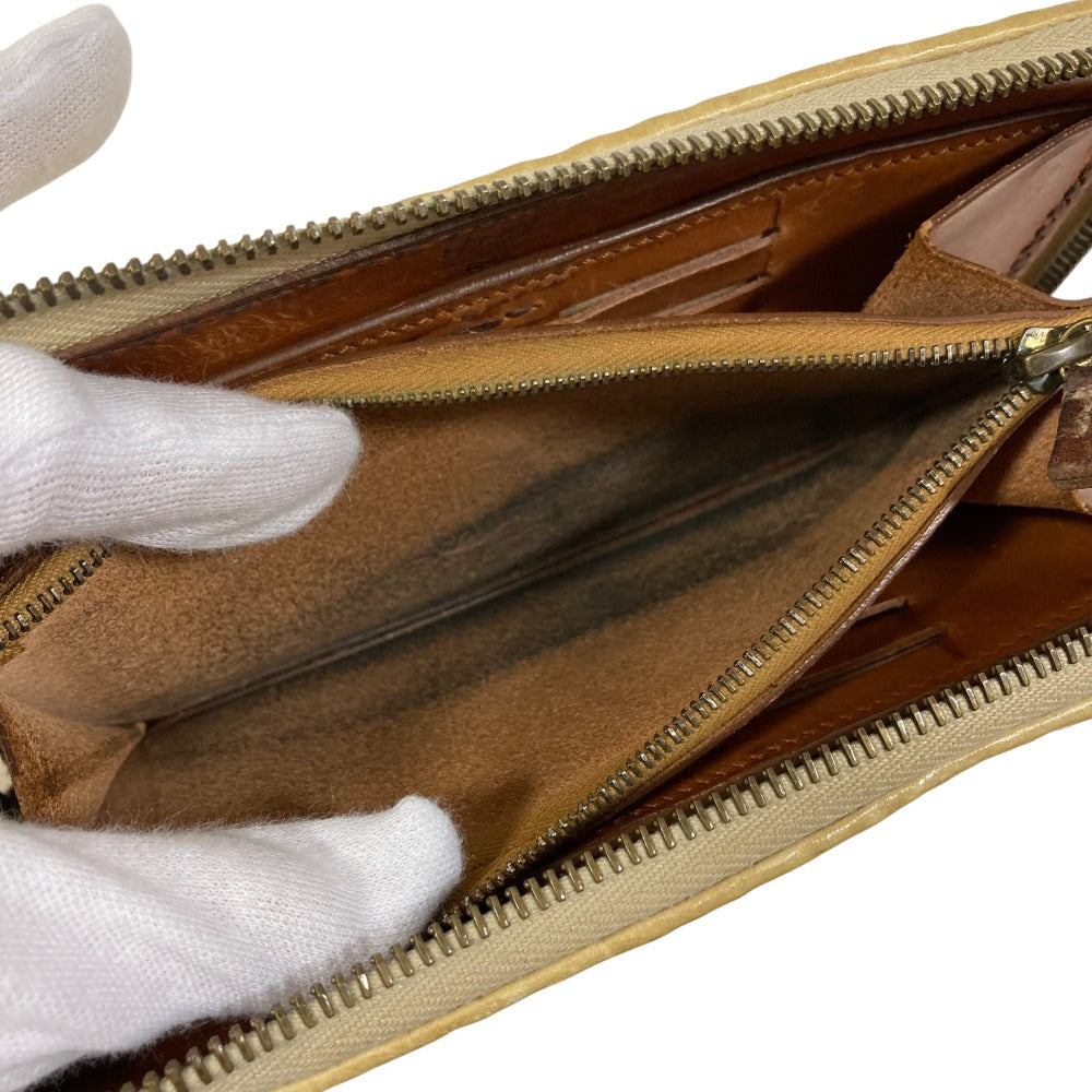 アンリークイール メッシュレザー ラウンドファスナー長財布