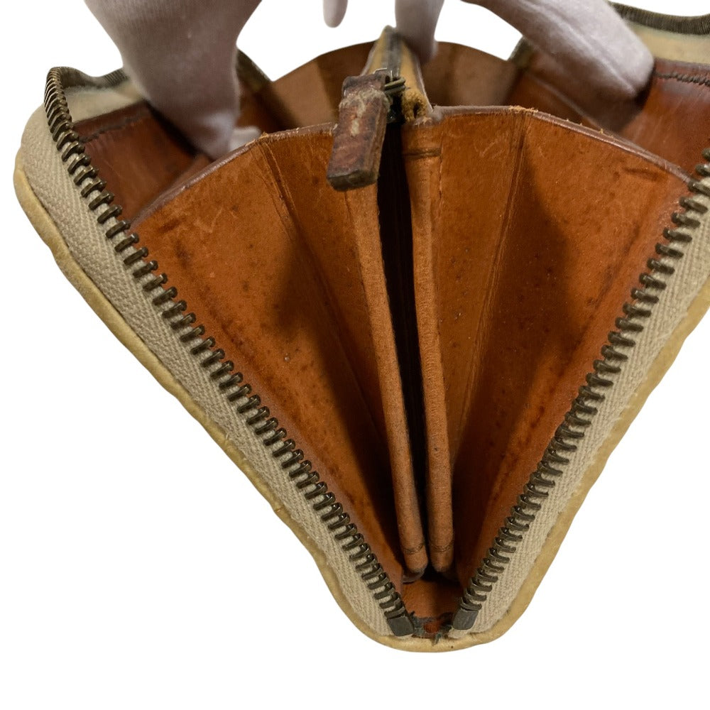 アンリークイール メッシュレザー ラウンドファスナー長財布