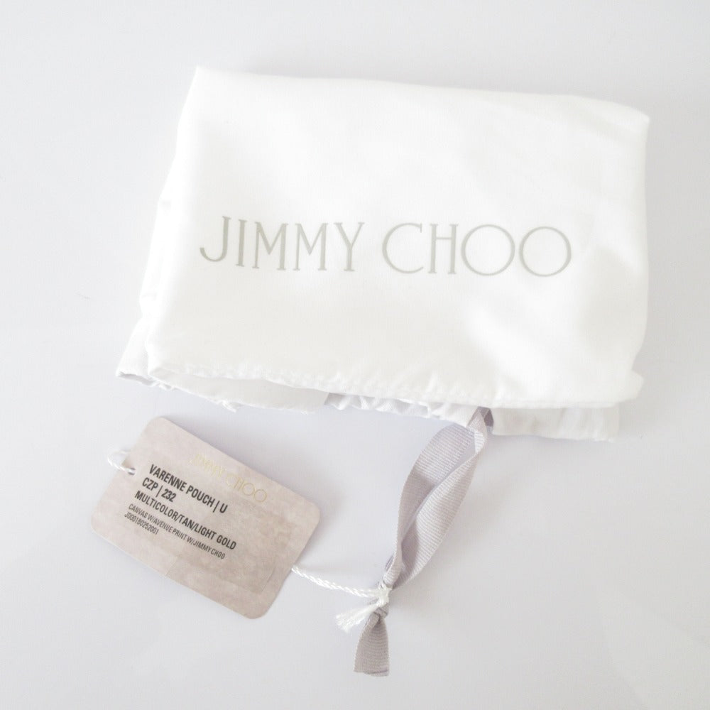 ジミーチュウ Avenue Pouch キャンバス クラッチバッグ