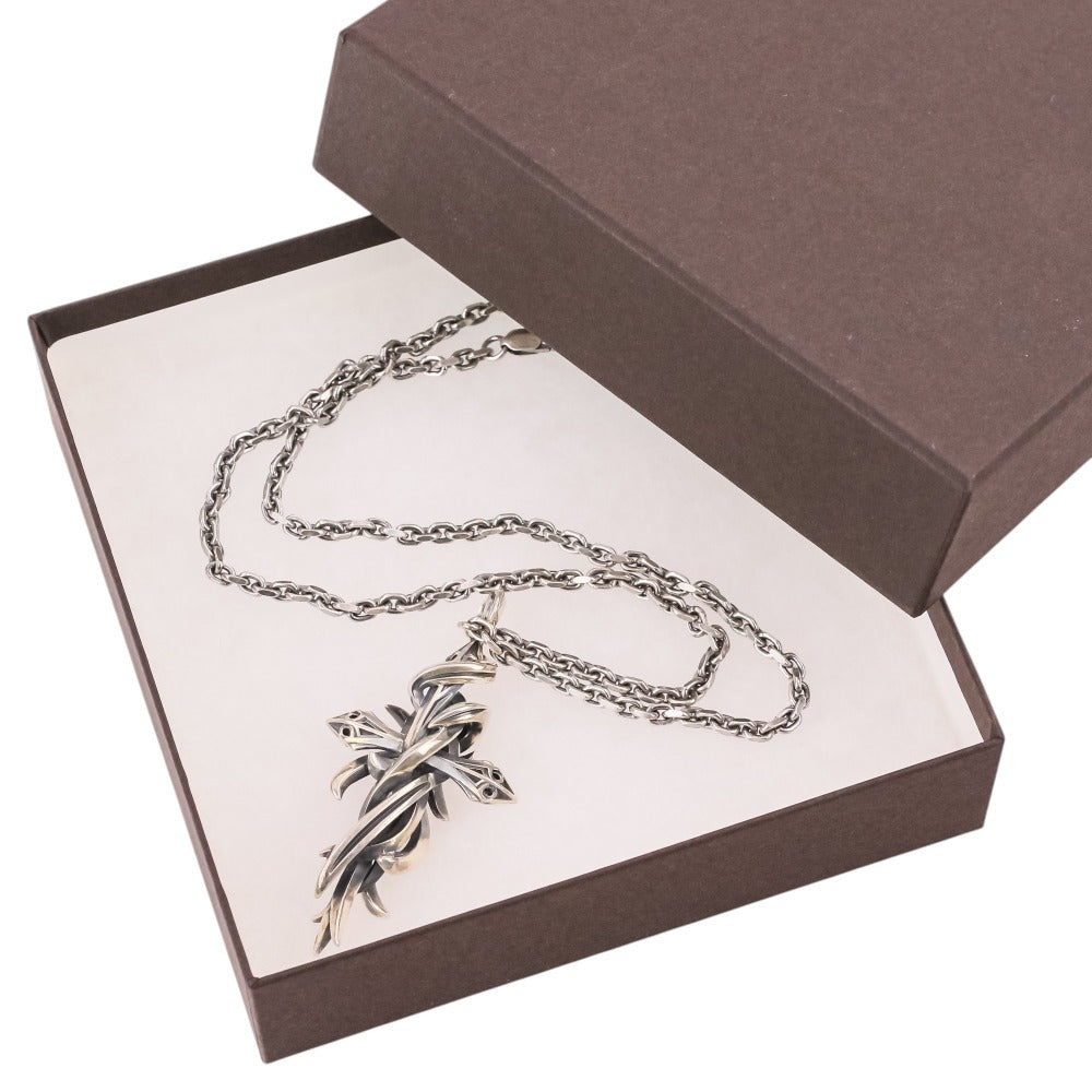 エムズコレクション TENTACLES CROSS PENDANT L シルバー925ネックレス