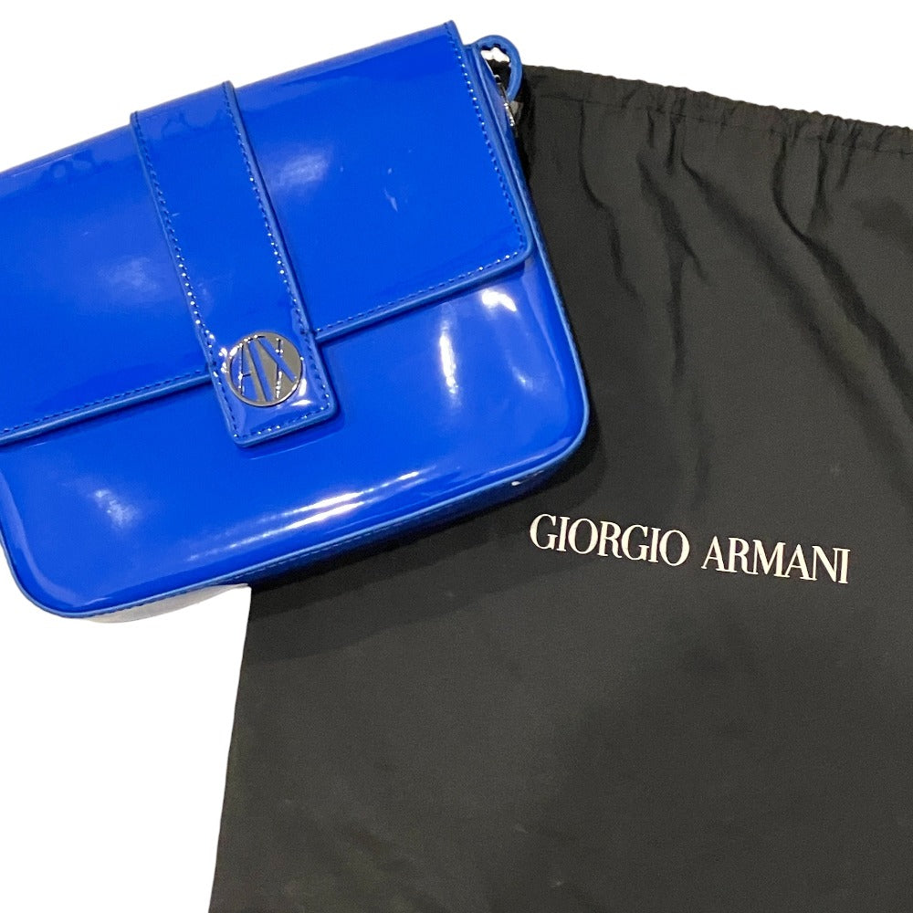 アルマーニエクスチェンジ エナメル ショルダーバッグ