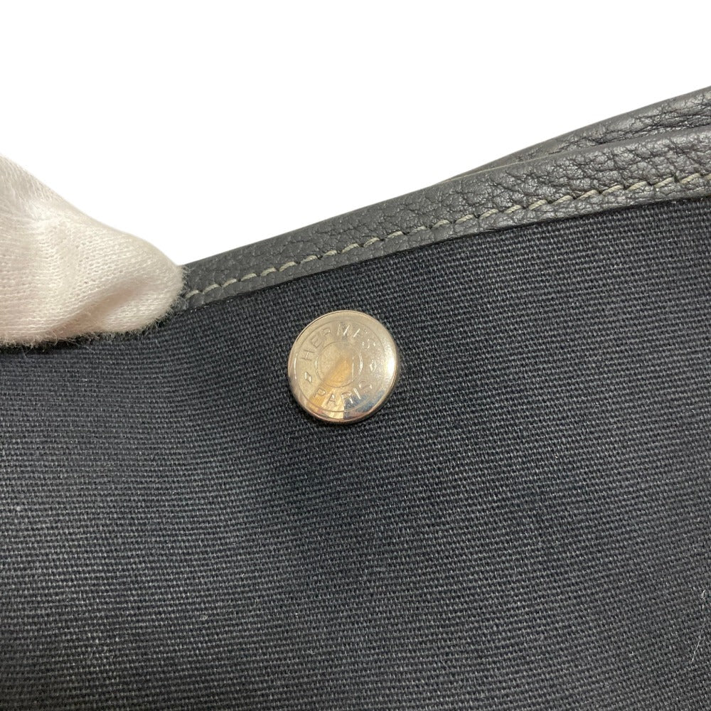 エルメス ガーデンパーティーPM キャンバス レザートートバッグ