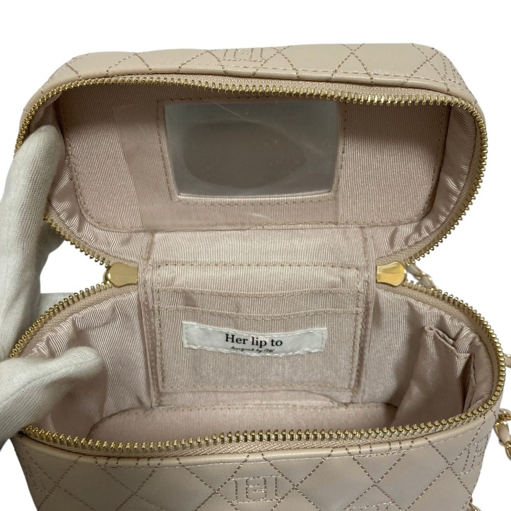 ハーリップトゥ Monogram Quilted バニティバッグ