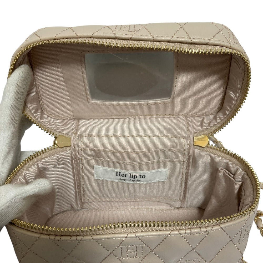 ハーリップトゥ Monogram Quilted バニティバッグ