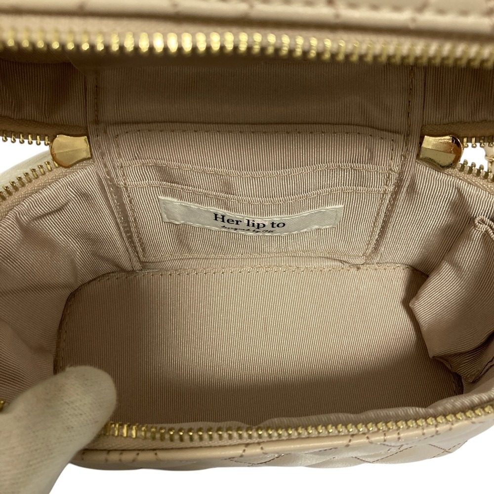 ハーリップトゥ Monogram Quilted バニティバッグ