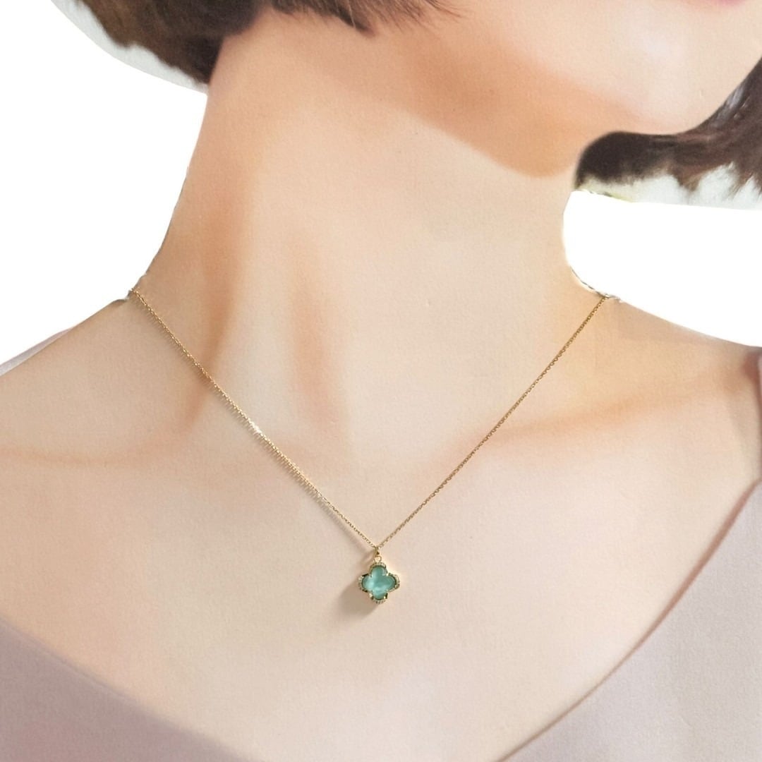 ヴァンドーム青山 ターコイズ クォーツ ダイヤモンド Au750 ネックレス