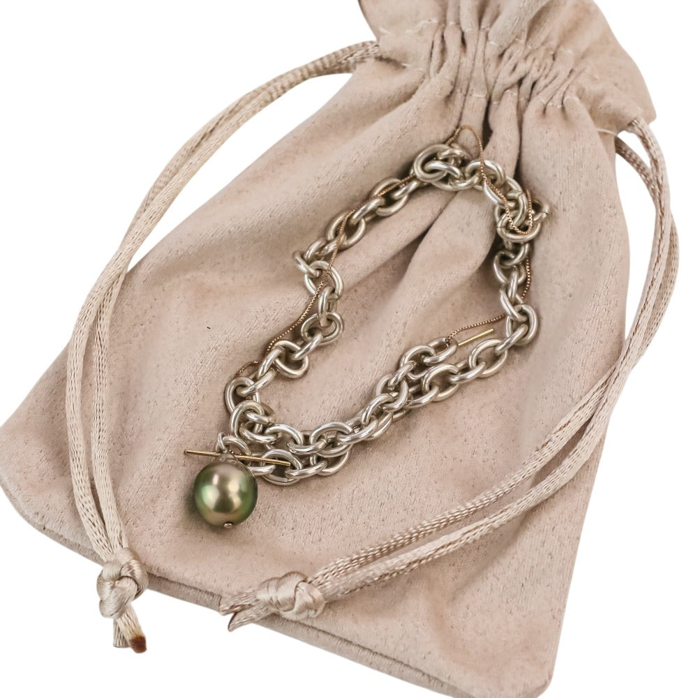 カフカ AROQUE PEARL Au750×シルバー 2wayネックレスブレスレット