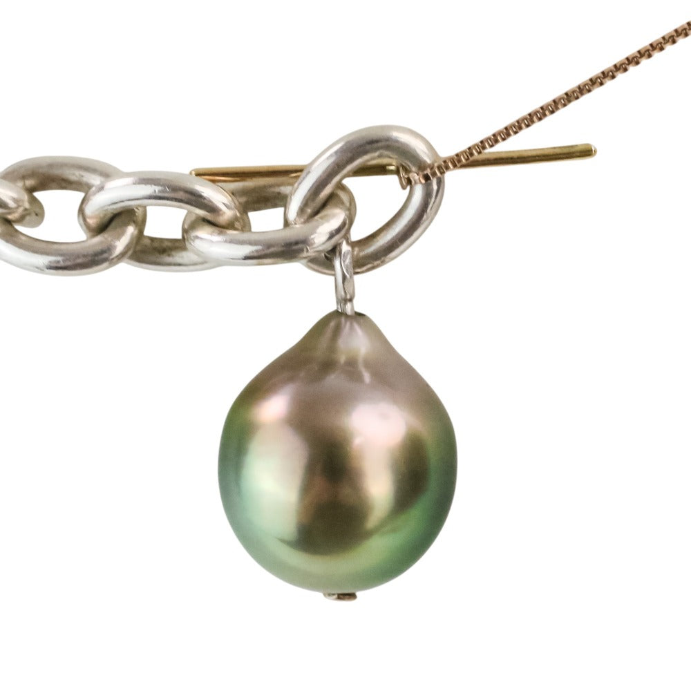 カフカ AROQUE PEARL Au750×シルバー 2wayネックレスブレスレット