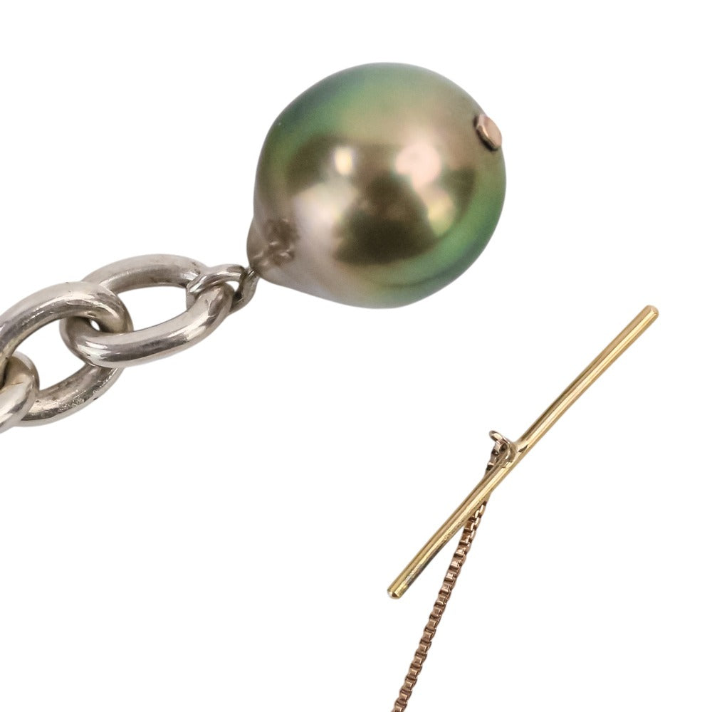 カフカ AROQUE PEARL Au750×シルバー 2wayネックレスブレスレット