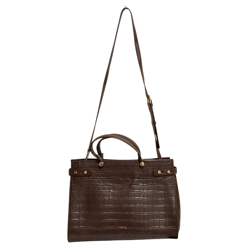 フルラ Lady レザー2wayトートバッグ
