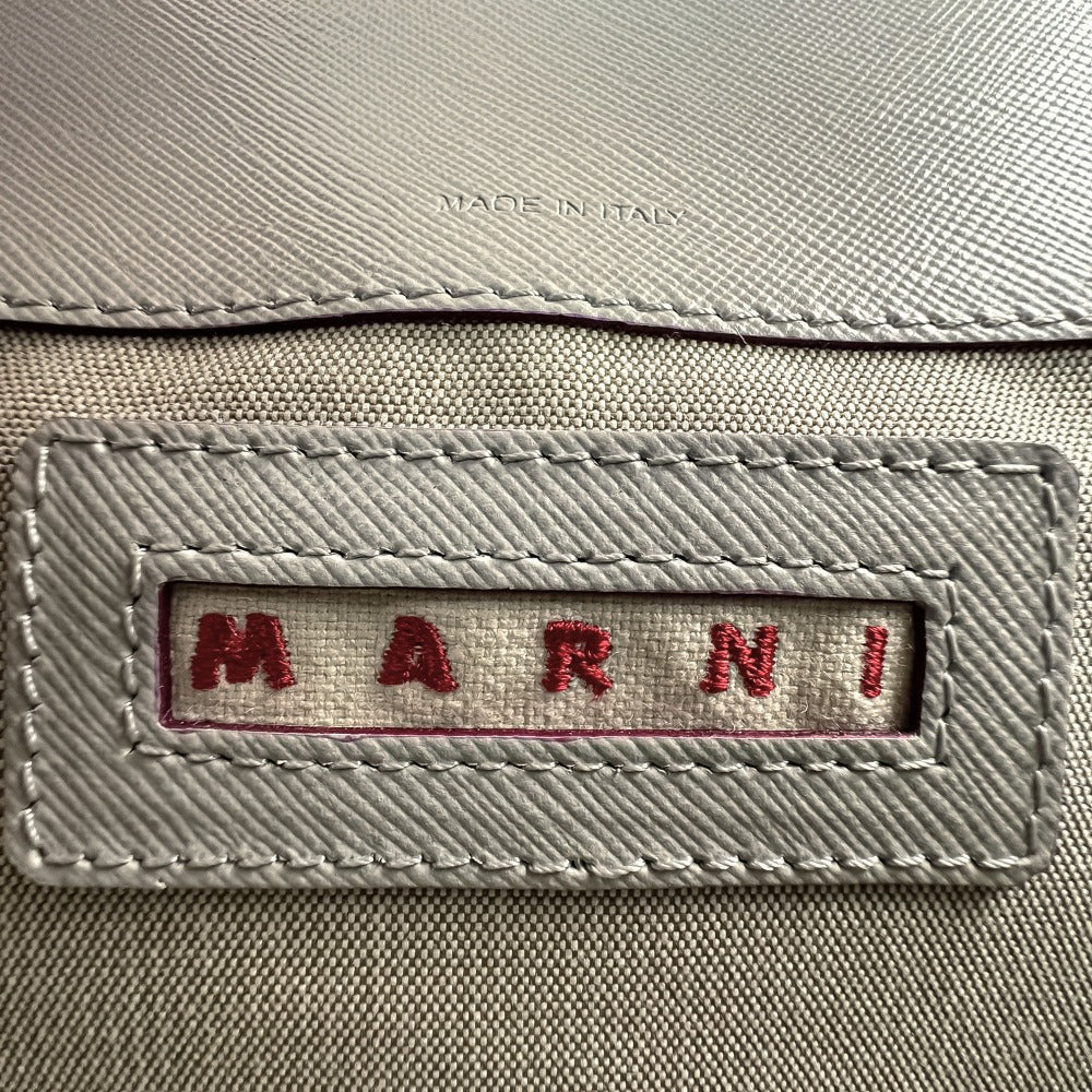 マルニ Trunk レザーショルダーバッグ