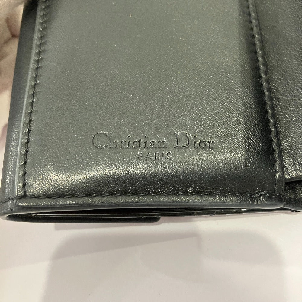 クリスチャンディオール レディディオール パテントレザー 三つ折り財布