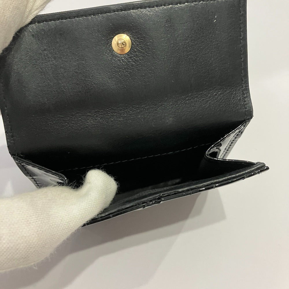 クリスチャンディオール レディディオール パテントレザー 三つ折り財布