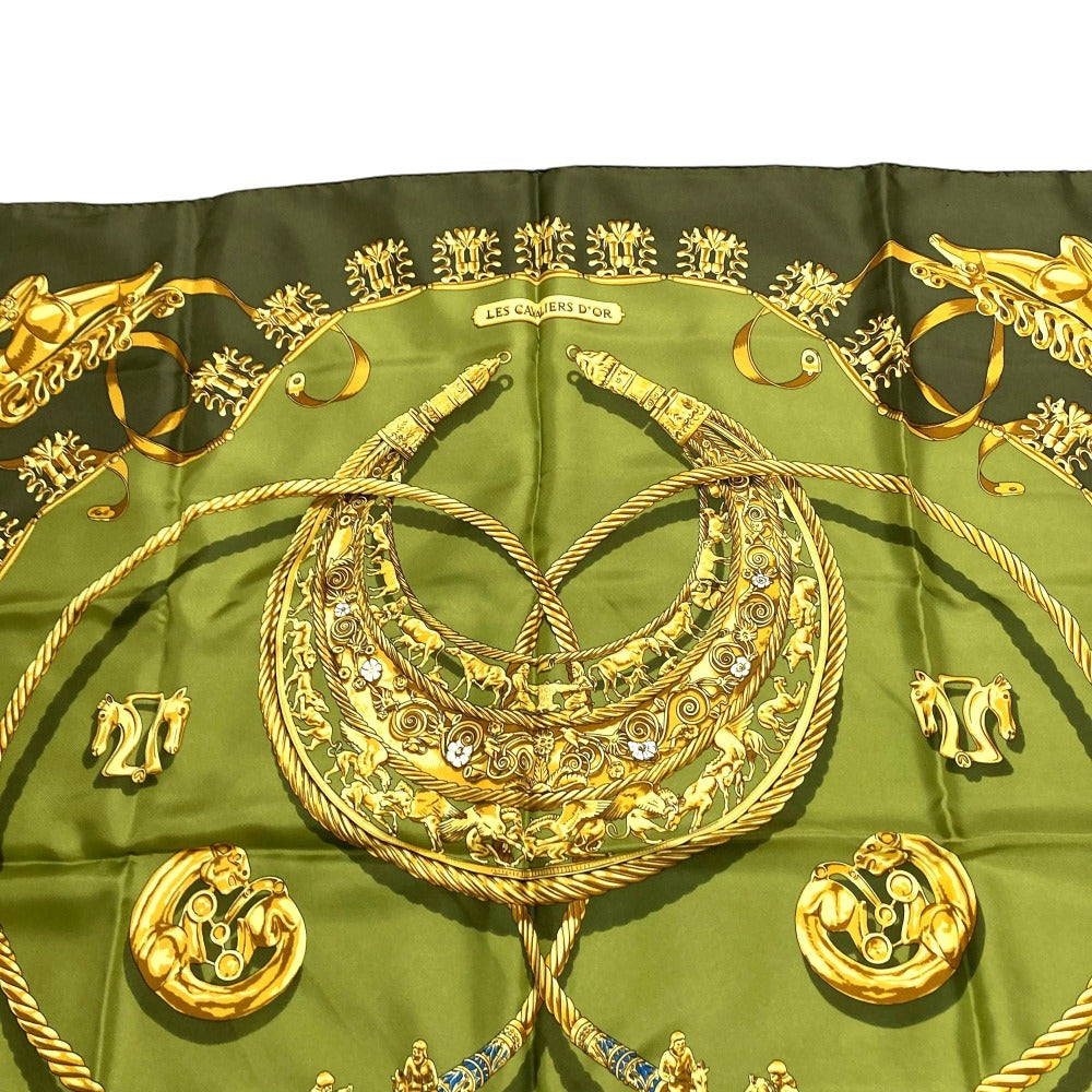 エルメス LES CAVALIERS D’OR シルクスカーフ