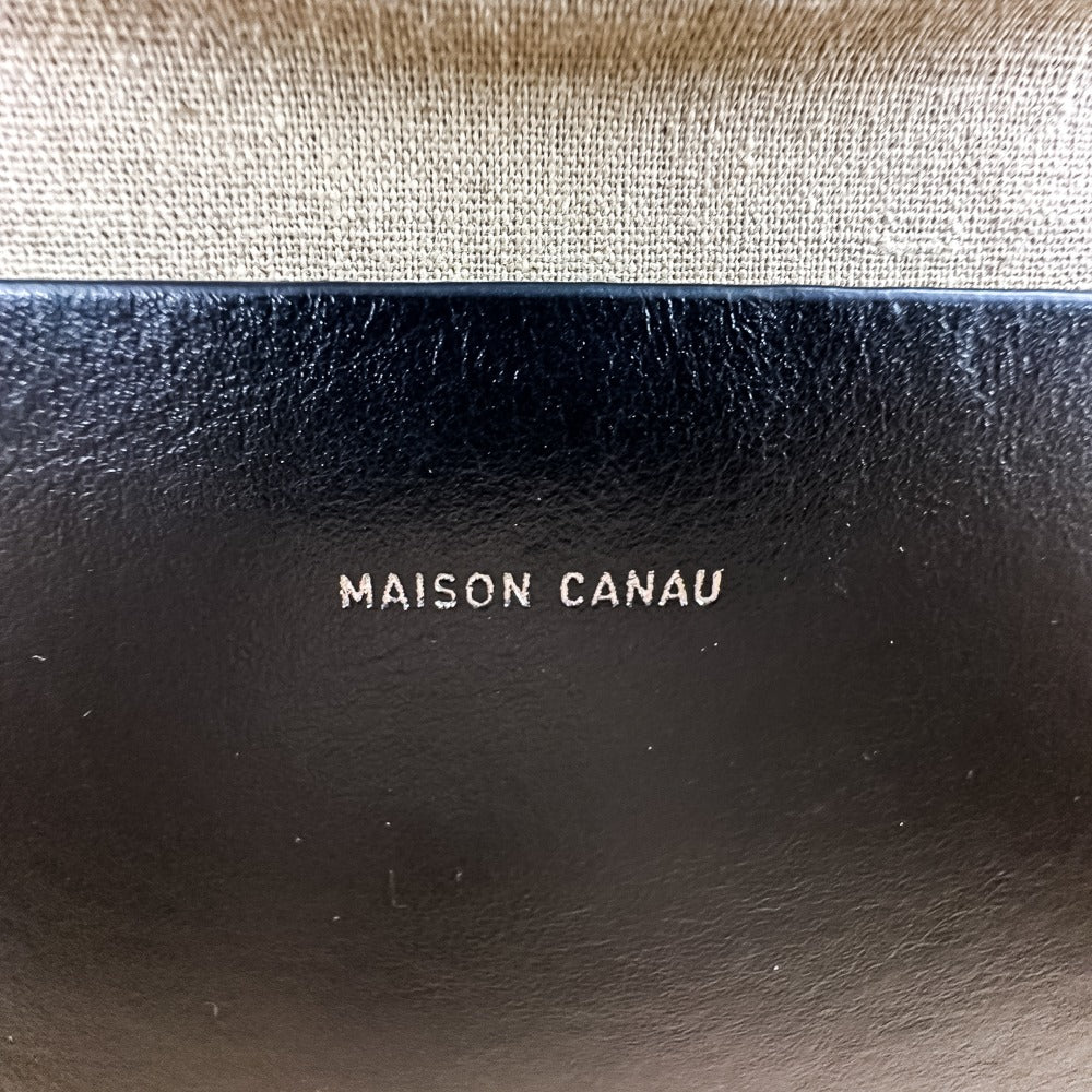 メゾンカナウ BOX BOSTON L スエードハンドバッグ