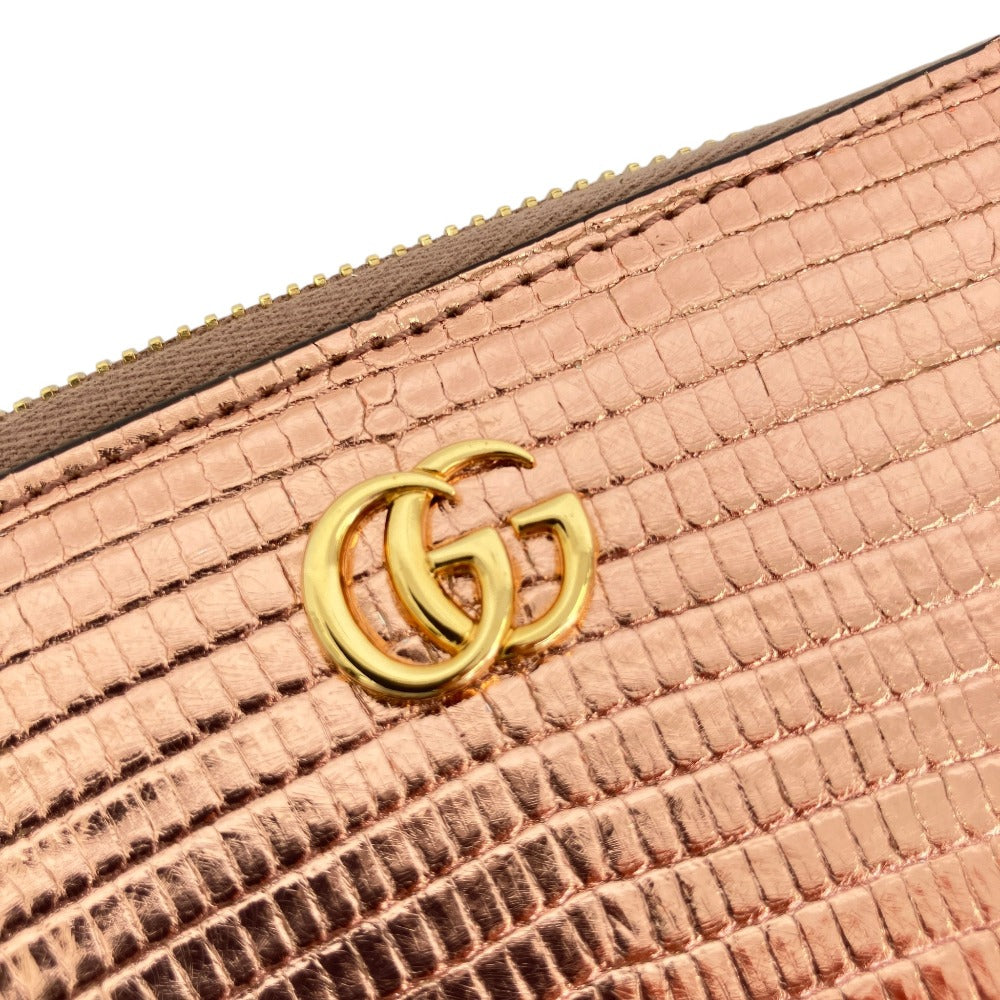 グッチ GGマーモント リザードエンボス 長財布