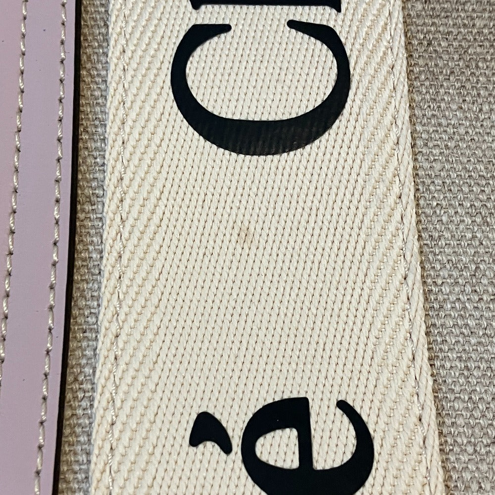 クロエ ウッディ キャンバス2wayトートバッグ