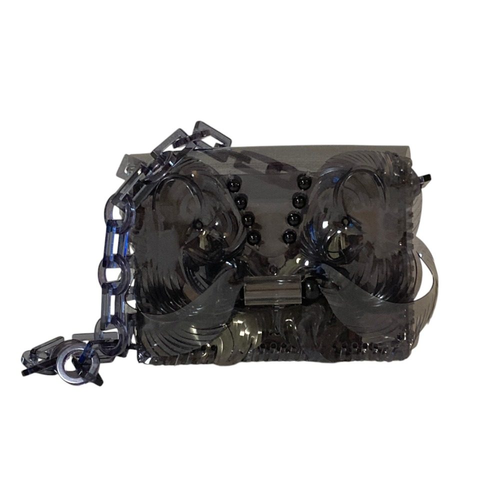 マメクロゴウチ Transparent Sculptural Mini Chain ショルダーバッグ