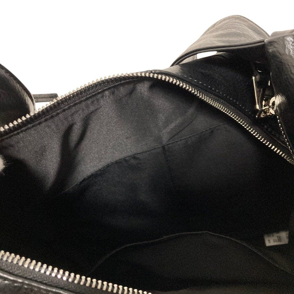ハレ BIG-ZIP-BAG フェイクレザーショルダーバッグ