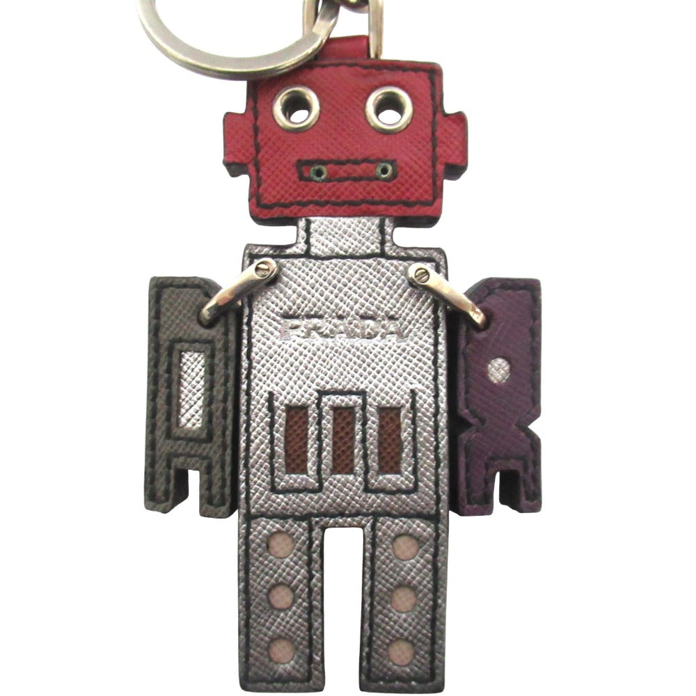 プラダ サフィアーノレザー ロボットキーホルダー バッグチャーム