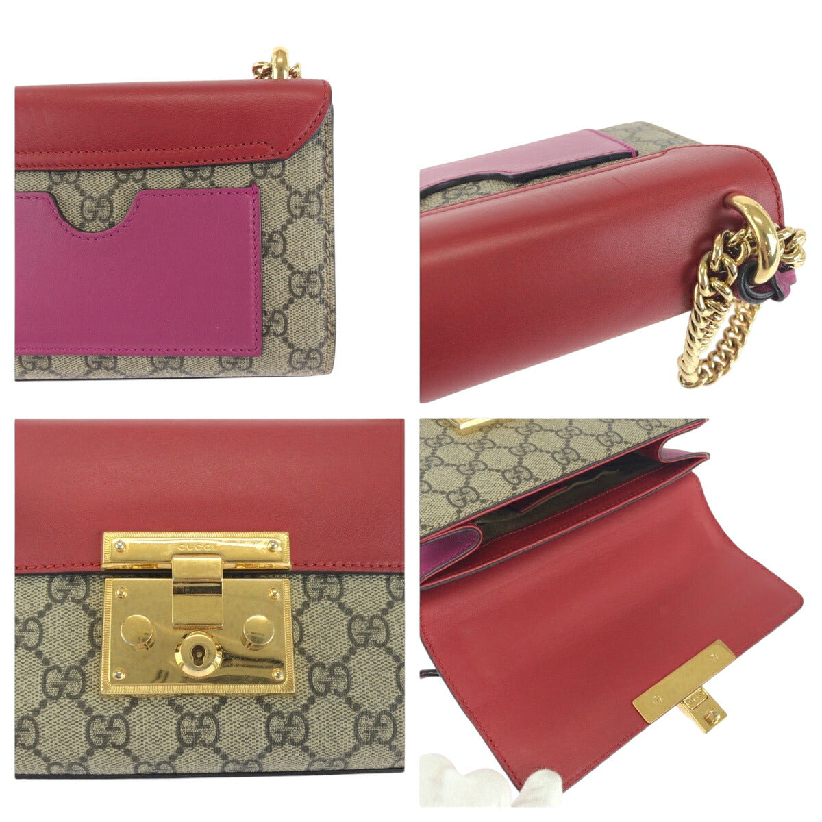 グッチ レディロック GGスプリームキャンバス ショルダーバッグ