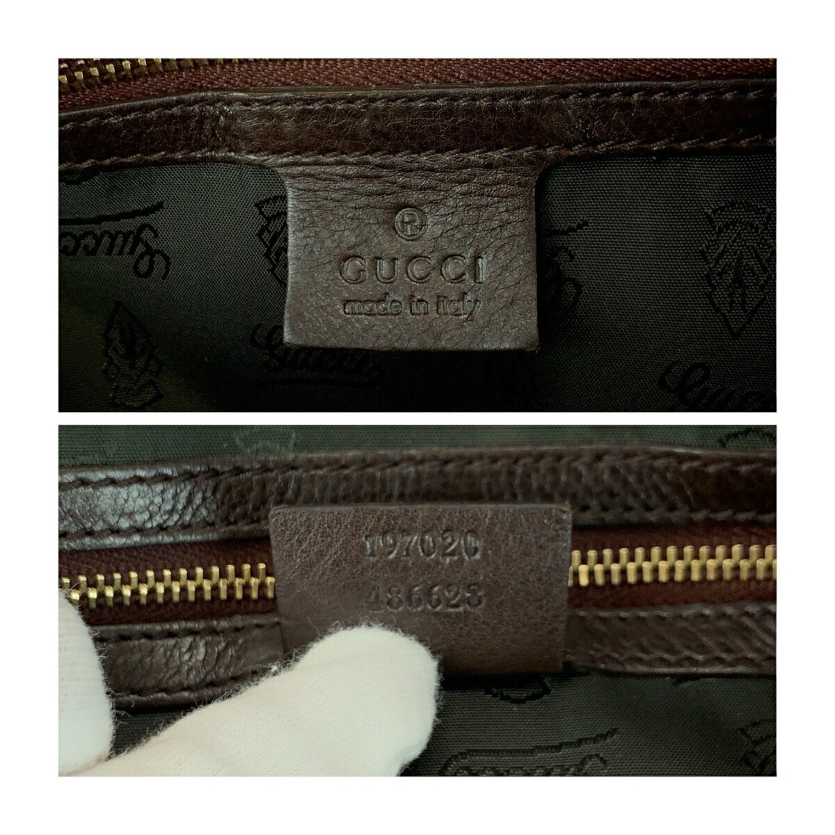 グッチ ヒステリア エナメル ハンドバッグ