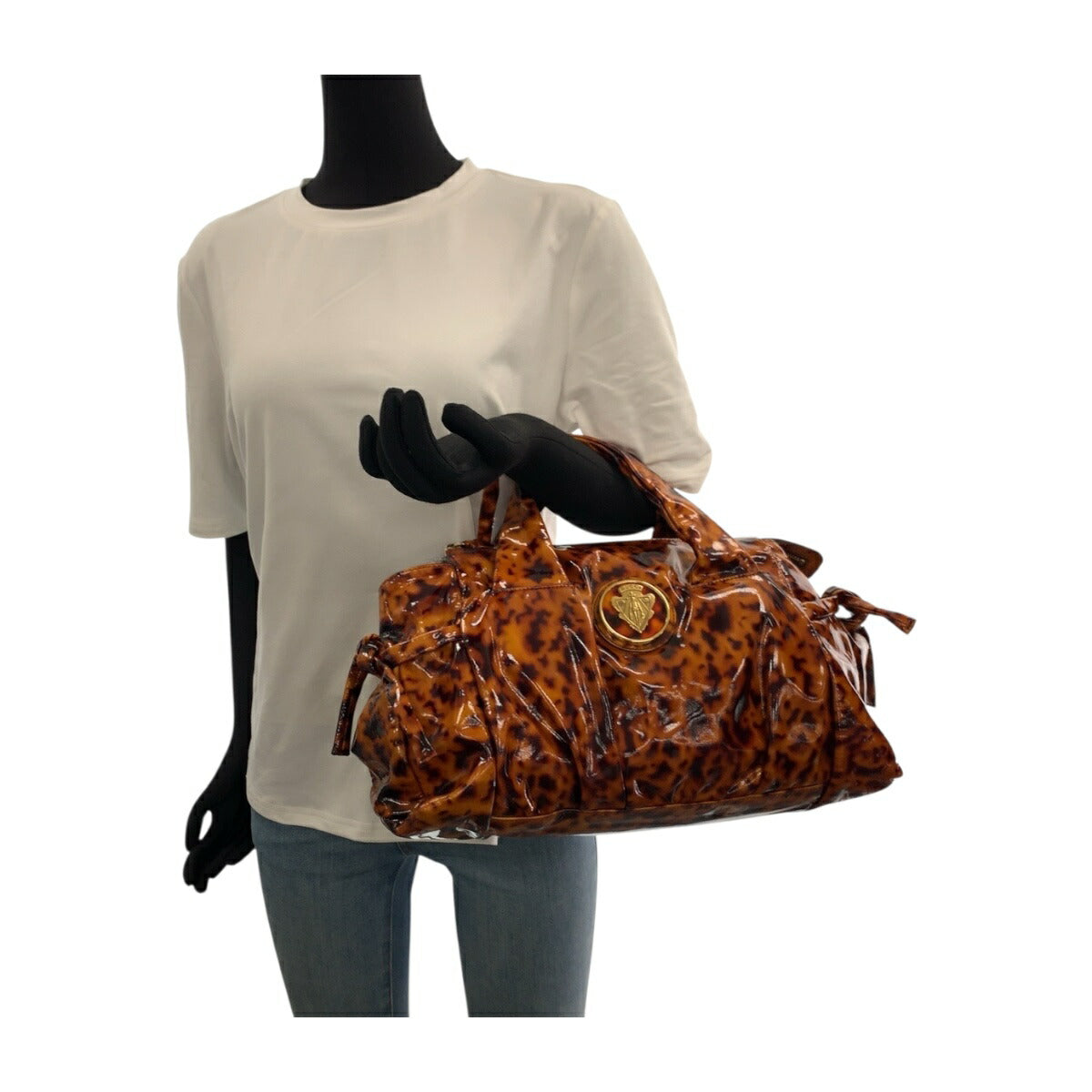 グッチ ヒステリア エナメル ハンドバッグ