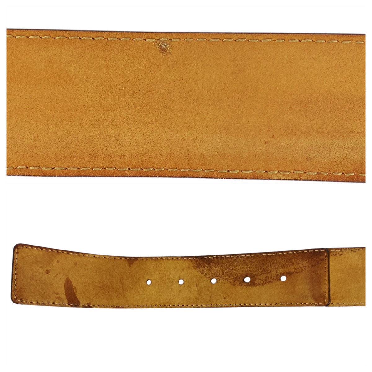 グッチ インターロッキング キャンバス/レザー ベルト