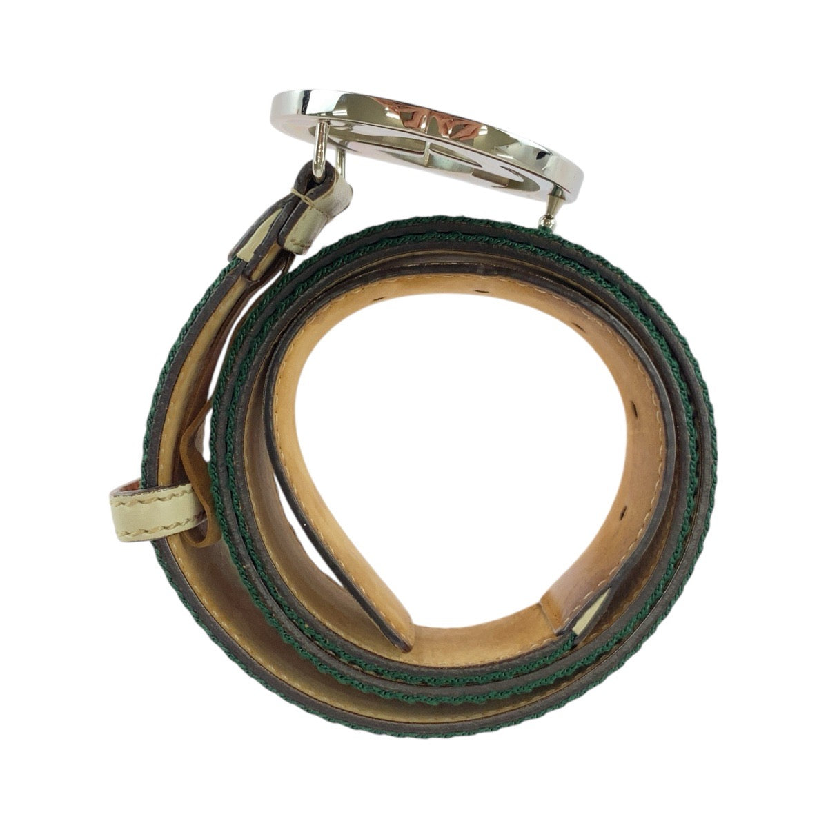 グッチ インターロッキング キャンバス/レザー ベルト