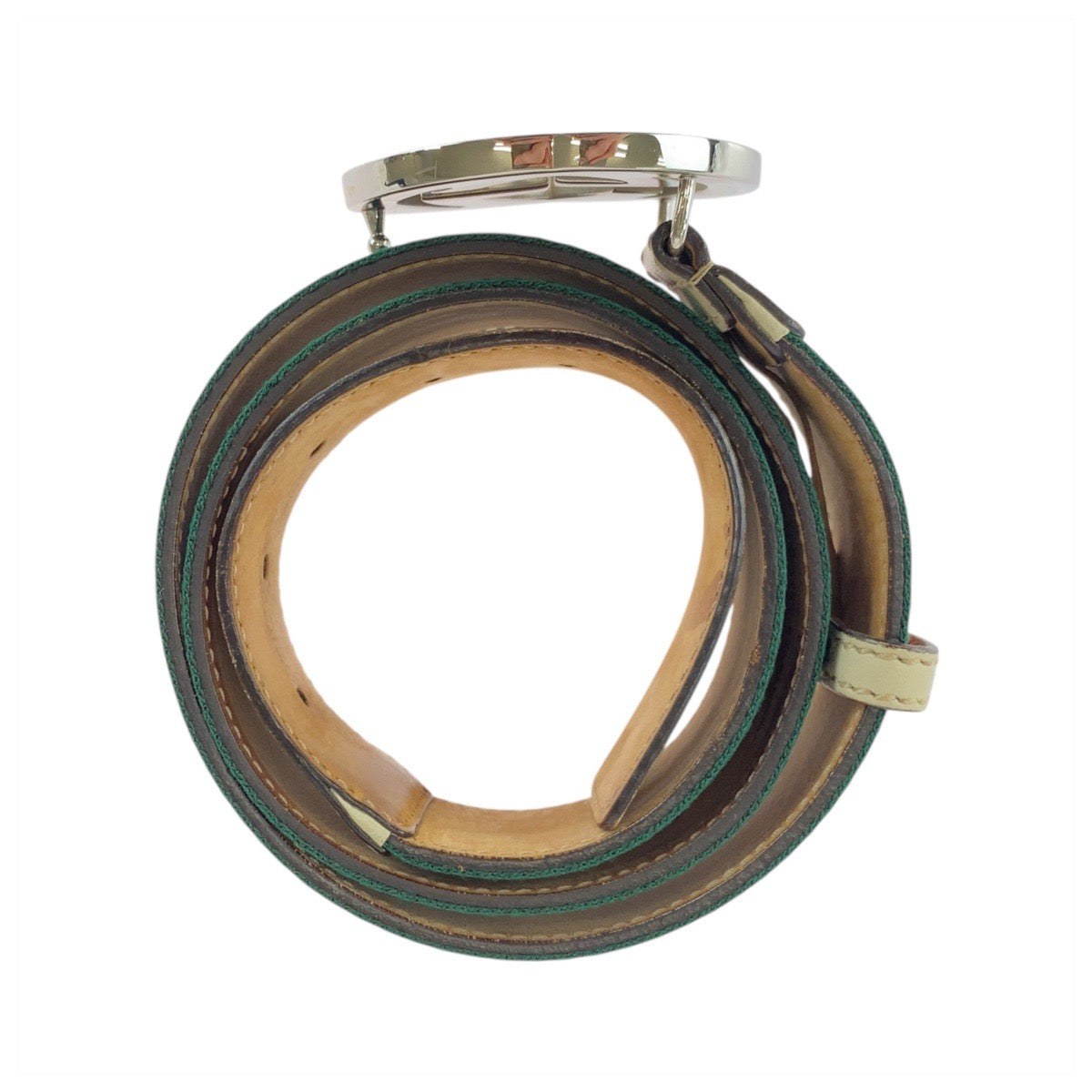 グッチ インターロッキング キャンバス/レザー ベルト