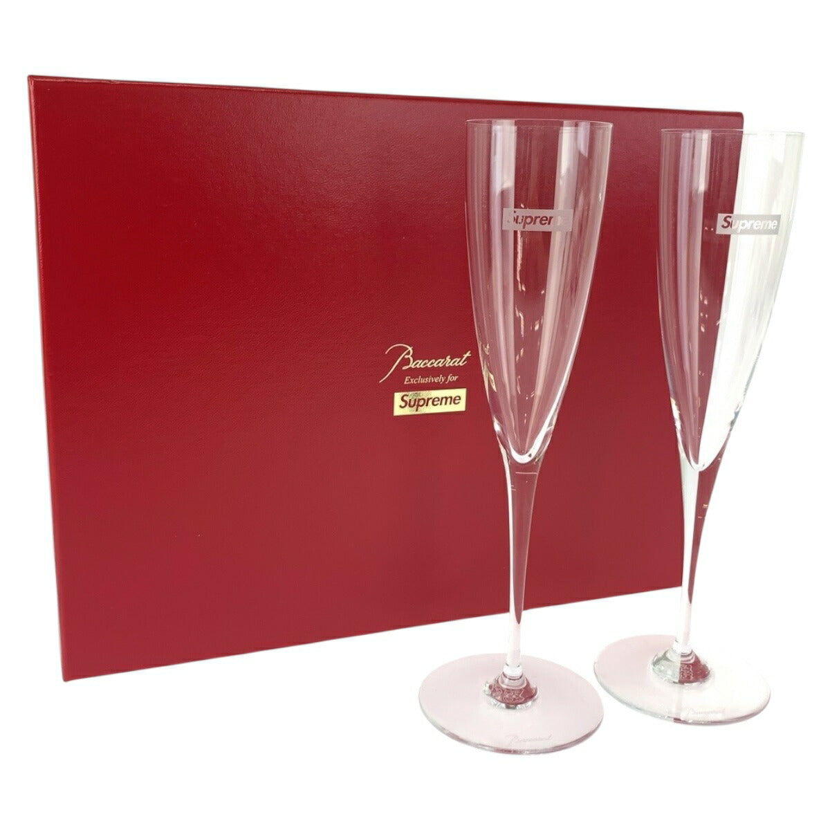 シュプリーム バカラ Dom Perignon Flute Set ガラスシャンパングラスセット