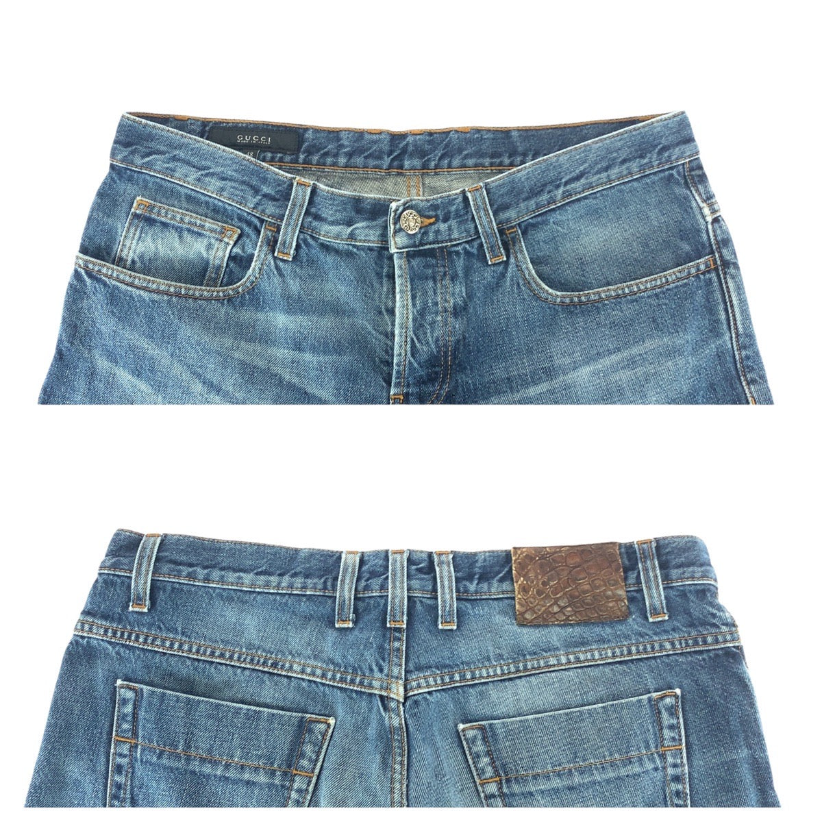 グッチ 269301 コットン クロコダイルデニムパンツ