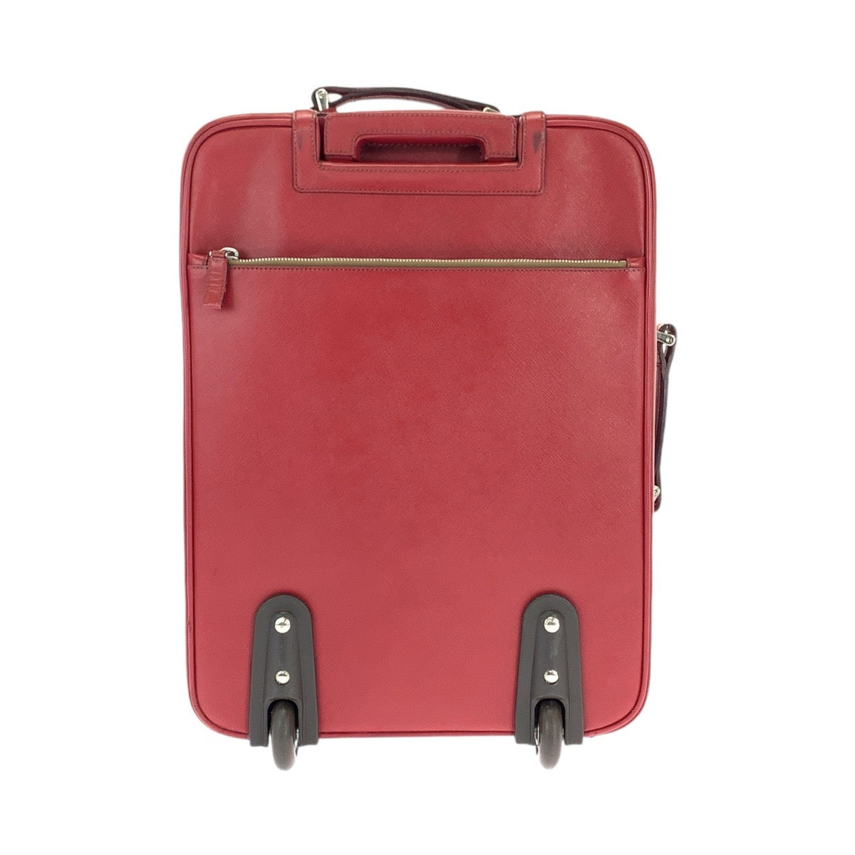 プラダ サフィアーノ 三角ロゴプレート レザー キャリーバッグ