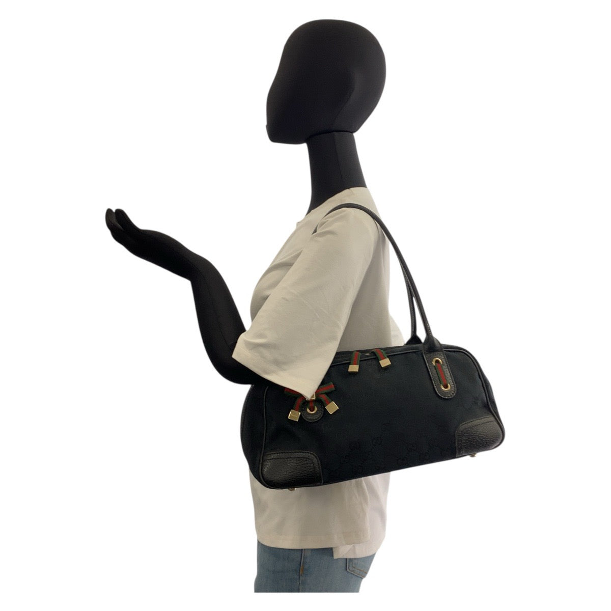 グッチ プリンシー GGキャンバス レザー ショルダーバッグ