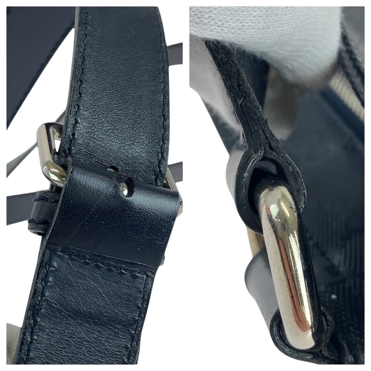 グッチ GGインプリメ GGキャンバス レザー ショルダーバッグ