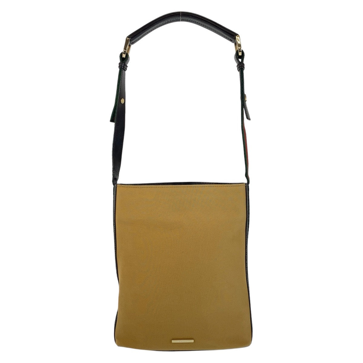 グッチ シェリーライン キャンバス レザー ショルダーバッグ