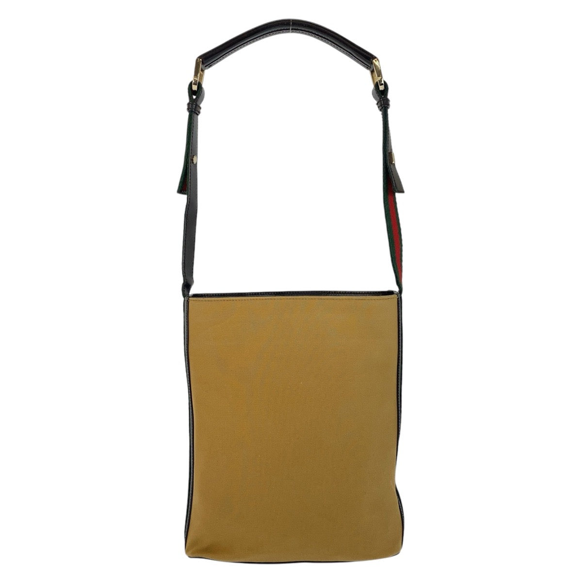 グッチ シェリーライン キャンバス レザー ショルダーバッグ